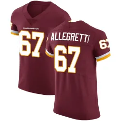 Men's Nick Allegretti Washington Commanders No.67 Elite Burgundy Team Color Vapor Untouchable Jersey