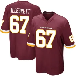 Men's Nick Allegretti Washington Commanders No.67 Game Burgundy Team Color Jersey