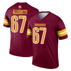 Men's Nick Allegretti Washington Commanders No.67 Legend Burgundy Jersey