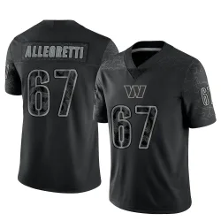 Men's Nick Allegretti Washington Commanders No.67 Limited Reflective Jersey - Black