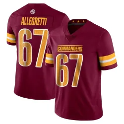 Men's Nick Allegretti Washington Commanders No.67 Limited Vapor Burgundy Jersey