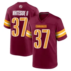 Men's Nick Whiteside II Washington Commanders No.37 Game Burgundy Jersey