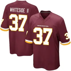 Men's Nick Whiteside II Washington Commanders No.37 Game Burgundy Team Color Jersey