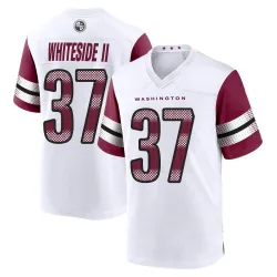 Men's Nick Whiteside II Washington Commanders No.37 Game Jersey - White