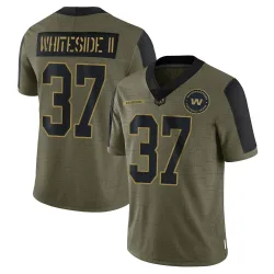 Men's Nick Whiteside II Washington Commanders No.37 Limited 2021 Salute To Service Jersey - Olive