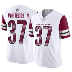 Men's Nick Whiteside II Washington Commanders No.37 Limited Vapor Jersey - White