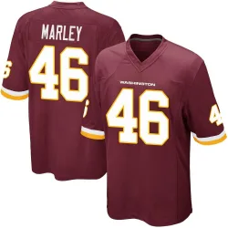Men's Nico Marley Washington Commanders No.46 Game Burgundy Team Color Jersey