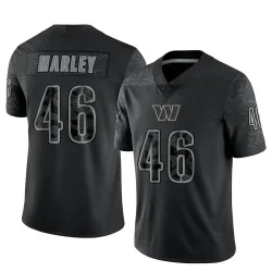 Men's Nico Marley Washington Commanders No.46 Limited Reflective Jersey - Black