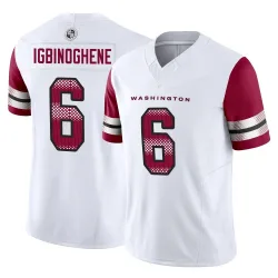 Men's Noah Igbinoghene Washington Commanders No.6 Limited Vapor F.U.S.E. Jersey - White