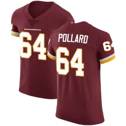 Men's Norell Pollard Washington Commanders No.64 Elite Burgundy Team Color Vapor Untouchable Jersey