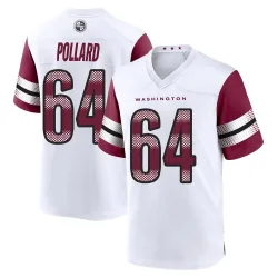 Men's Norell Pollard Washington Commanders No.64 Game Jersey - White