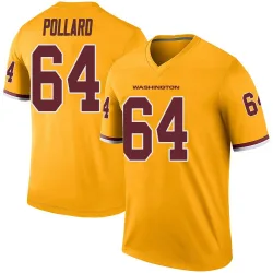Men's Norell Pollard Washington Commanders No.64 Legend Color Rush Jersey - Gold