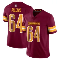 Men's Norell Pollard Washington Commanders No.64 Limited Vapor Burgundy Jersey