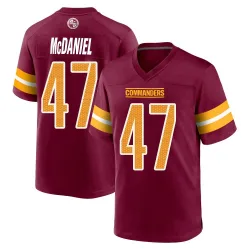 Men's Robert McDaniel Washington Commanders No.47 Game Burgundy Jersey