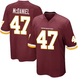 Men's Robert McDaniel Washington Commanders No.47 Game Burgundy Team Color Jersey