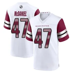 Men's Robert McDaniel Washington Commanders No.47 Game Jersey - White
