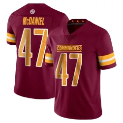 Men's Robert McDaniel Washington Commanders No.47 Limited Vapor Burgundy Jersey