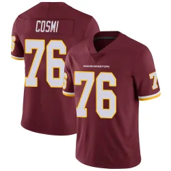 Men's Sam Cosmi Washington Commanders No.76 Limited Burgundy Team Color Vapor Untouchable Jersey