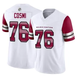 Men's Sam Cosmi Washington Commanders No.76 Limited Vapor F.U.S.E. Jersey - White