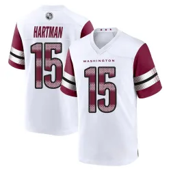 Men's Sam Hartman Washington Commanders No.15 Game Jersey - White
