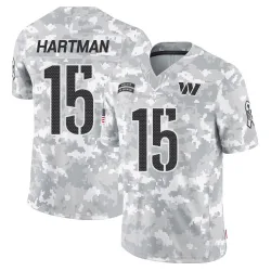 Men's Sam Hartman Washington Commanders No.15 Limited 2024 Salute to Service Jersey - Arctic Camo