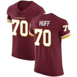 Men's Sam Huff Washington Commanders No.70 Elite Burgundy Team Color Vapor Untouchable Jersey