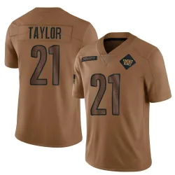 Men's Sean Taylor Washington Commanders No.21 Limited 2023 Salute To Service Jersey - Brown