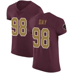 Men's Sheldon Day Washington Commanders No.98 Elite Burgundy Alternate Vapor Untouchable Jersey