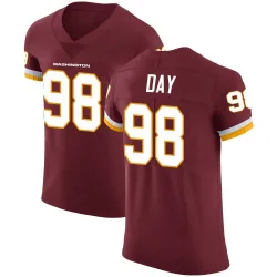 Men's Sheldon Day Washington Commanders No.98 Elite Burgundy Team Color Vapor Untouchable Jersey