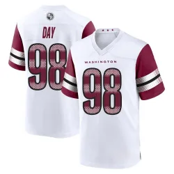 Men's Sheldon Day Washington Commanders No.98 Game Jersey - White