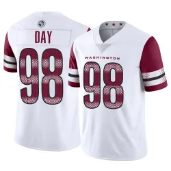 Men's Sheldon Day Washington Commanders No.98 Limited Vapor Jersey - White