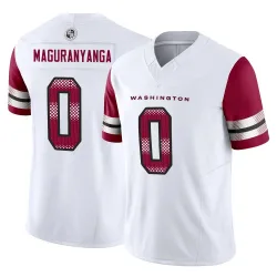 Men's T.J. Maguranyanga Washington Commanders No.0 Limited Vapor F.U.S.E. Jersey - White