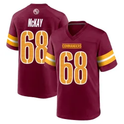 Men's Timothy McKay Washington Commanders No.68 Game Burgundy Jersey