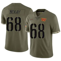 Men's Timothy McKay Washington Commanders No.68 Limited 2022 Salute To Service Jersey - Olive