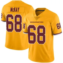 Men's Timothy McKay Washington Commanders No.68 Limited Color Rush Jersey - Gold