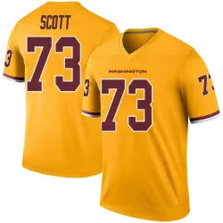 Men's Trent Scott Washington Commanders No.73 Legend Color Rush Jersey - Gold