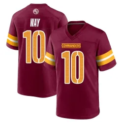 Men's Tress Way Washington Commanders No.10 Game Burgundy Jersey