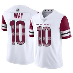 Men's Tress Way Washington Commanders No.10 Limited Vapor Jersey - White