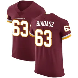 Men's Tyler Biadasz Washington Commanders No.63 Elite Burgundy Team Color Vapor Untouchable Jersey