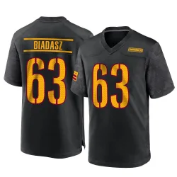 Men's Tyler Biadasz Washington Commanders No.63 Game Alternate Jersey - Black