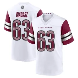 Men's Tyler Biadasz Washington Commanders No.63 Game Jersey - White