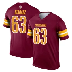 Men's Tyler Biadasz Washington Commanders No.63 Legend Burgundy Jersey