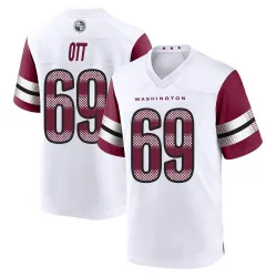 Men's Tyler Ott Washington Commanders No.69 Game Jersey - White