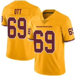 Men's Tyler Ott Washington Commanders No.69 Limited Color Rush Jersey - Gold