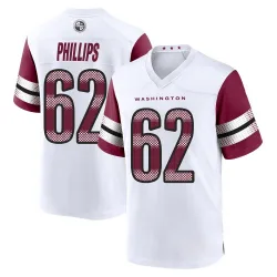 Men's Tyre Phillips Washington Commanders No.62 Game Jersey - White