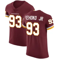 Men's Viliami Fehoko Jr. Washington Commanders No.93 Elite Burgundy Team Color Vapor Untouchable Jersey