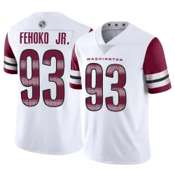 Men's Viliami Fehoko Jr. Washington Commanders No.93 Limited Vapor Jersey - White