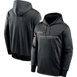Men's Washington Commanders No. 2020 Salute to Service Sideline Performance Pullover Hoodie - Black