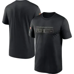 Men's Washington Commanders No. 2020 Salute to Service Team Logo Performance T-Shirt - Black
