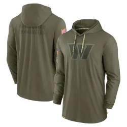 Men's Washington Commanders No. 2022 Salute to Service Tonal Pullover Hoodie - Olive